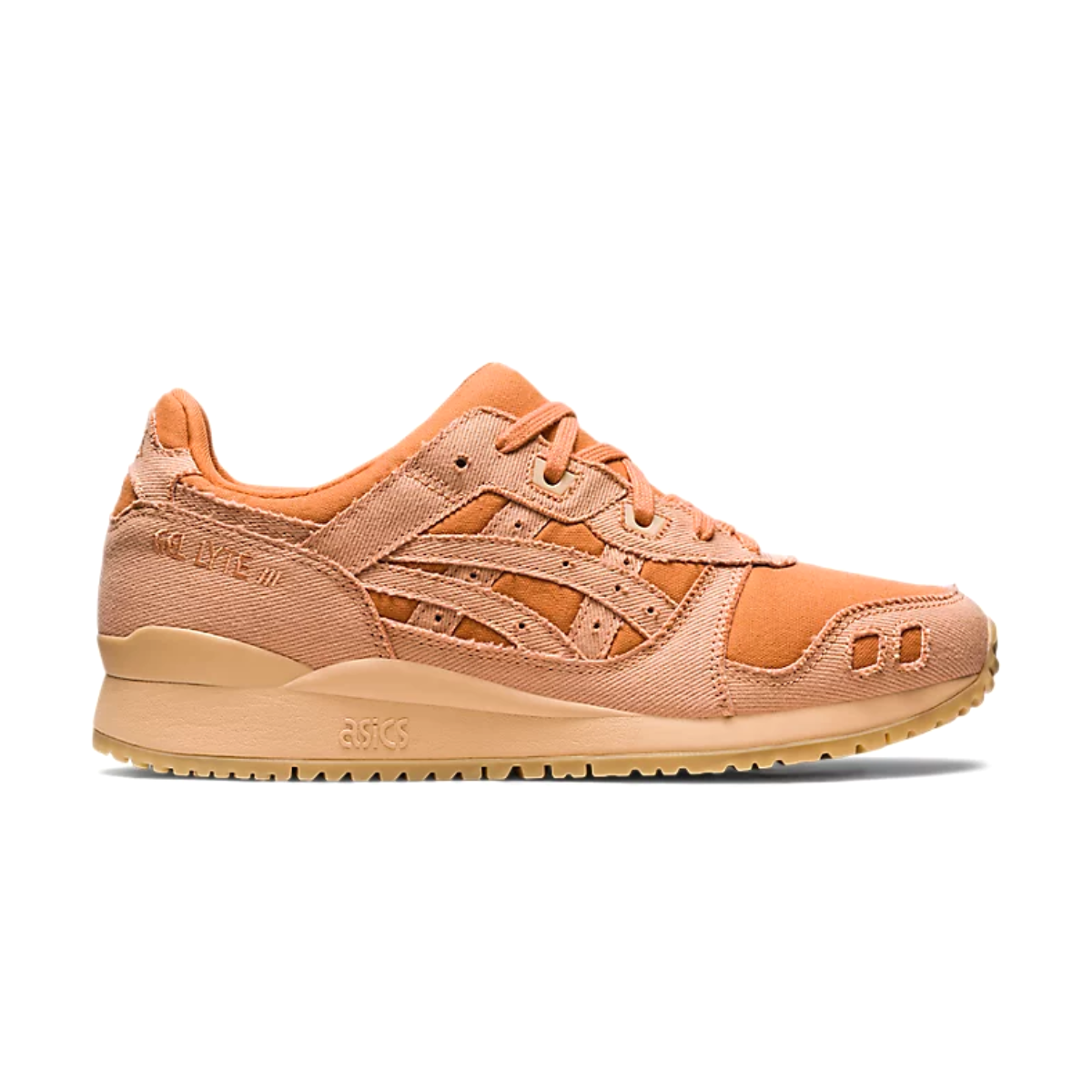 The GEL-LYTE™ III OG sneaker from the OCHAZOME™ draws inspiration from traditional Japanese tea ceremonies. Its upper is formed with cotton materials that were colored with a dye extracted from leftover rooibos tea production processes.
Designed by Shigeyuki Mitsui in 1990, the GEL-LYTE™ III silhouette retains its iconic split-tongue formation. It was a feature that initially debuted on the GEL-LD RACER™ shoe.
Meanwhile, key components, like its signature GEL™ technology unit in the midsole provides