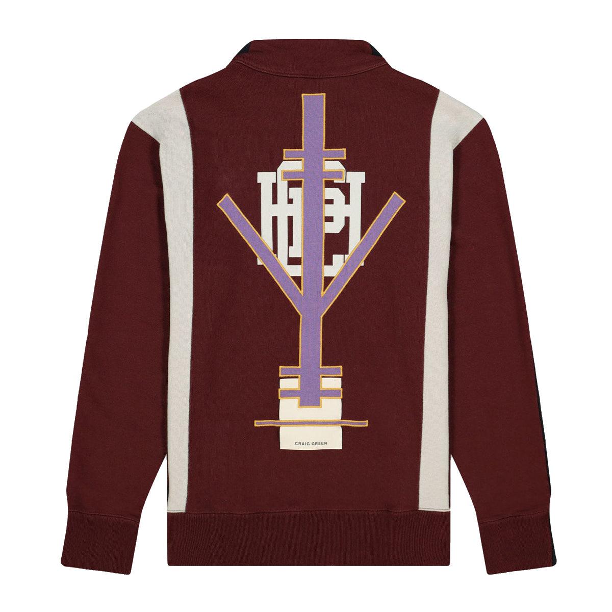 + Craig Green 70s Vintage Print Half Zip-Up Sweatshirt 'Burgundy'