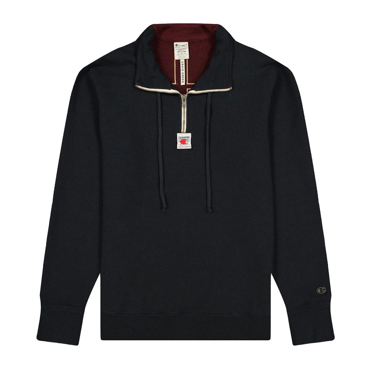 + Craig Green 70s Vintage Print Half Zip-Up Sweatshirt 'Burgundy'