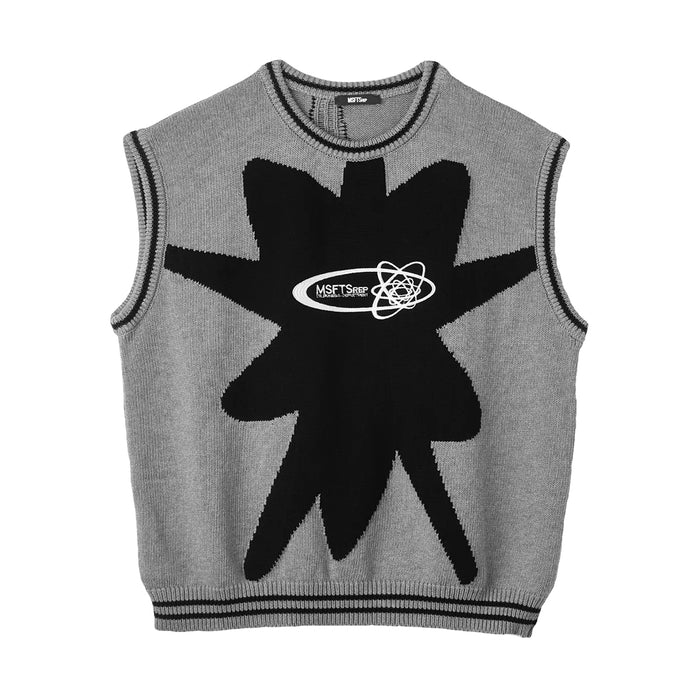 Mystery School Uniform Black Flower Vest 'Grey'