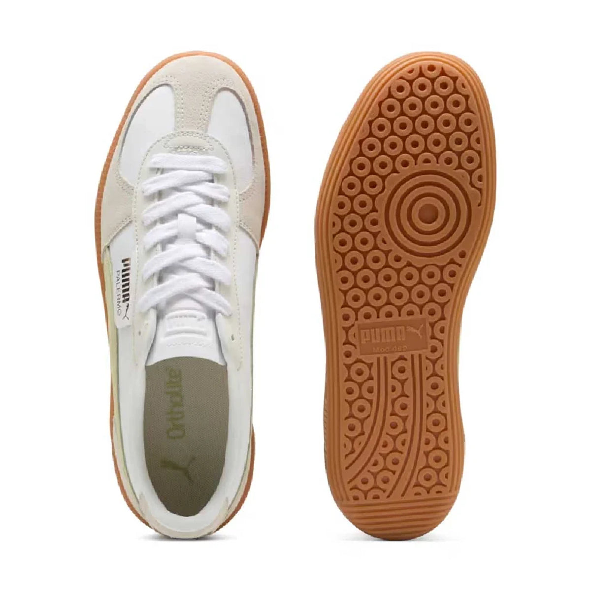 Palermo Leather 'Puma White Pistachio Green'