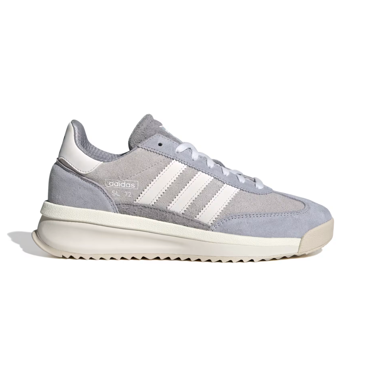 Originally a lightweight racing shoe — the adidas SL 72 trainers didn't only make an impression on any track, but at the track of the largest sporting event in history. Still super light, and still grounded in minimalism, this modern version rides on a combination gum and solid rubber outsole, and is finished with a durable mudguard and TPU heel clip for stability.