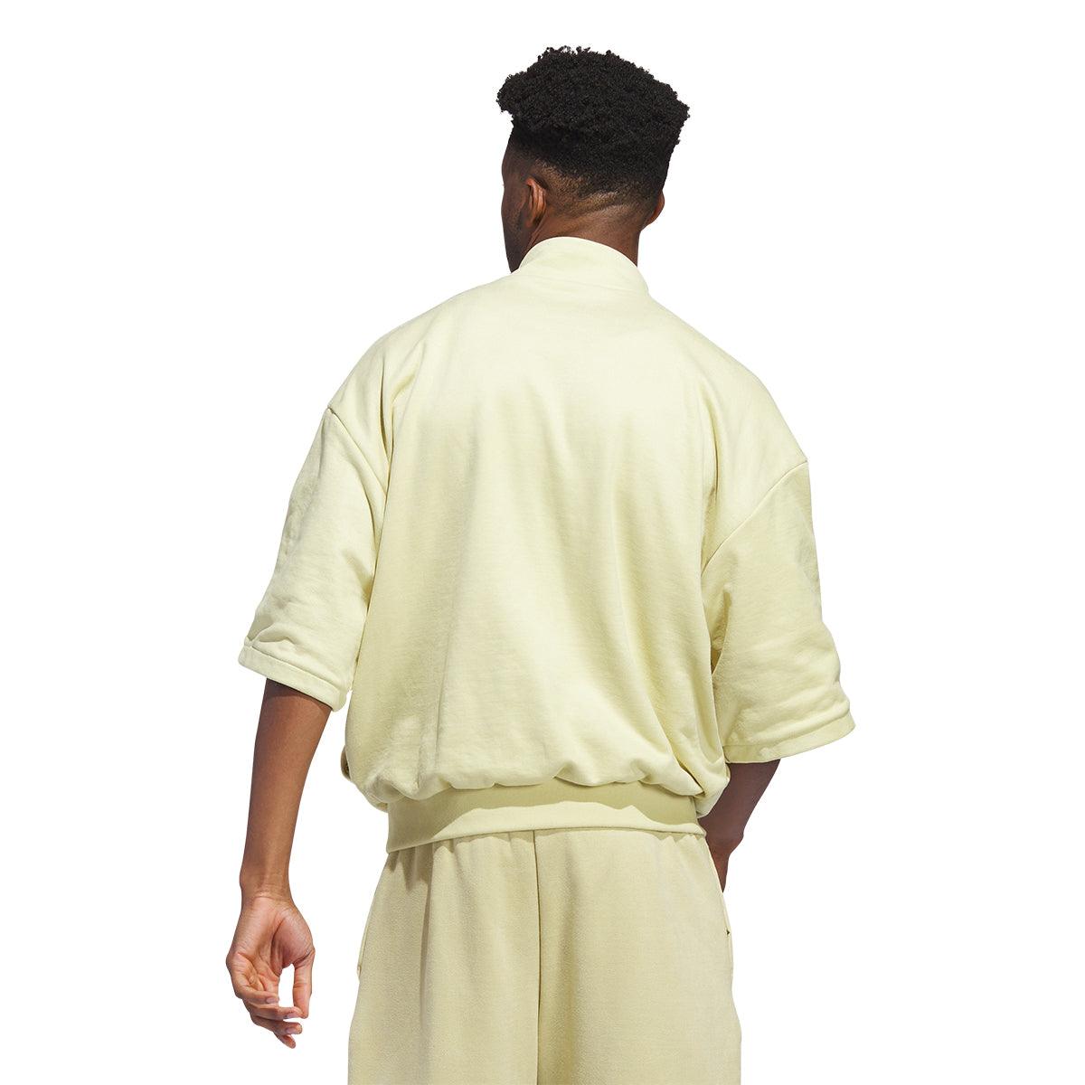 Sueded 3/4 Half Zip Sweatshirt 'Halo Gold'