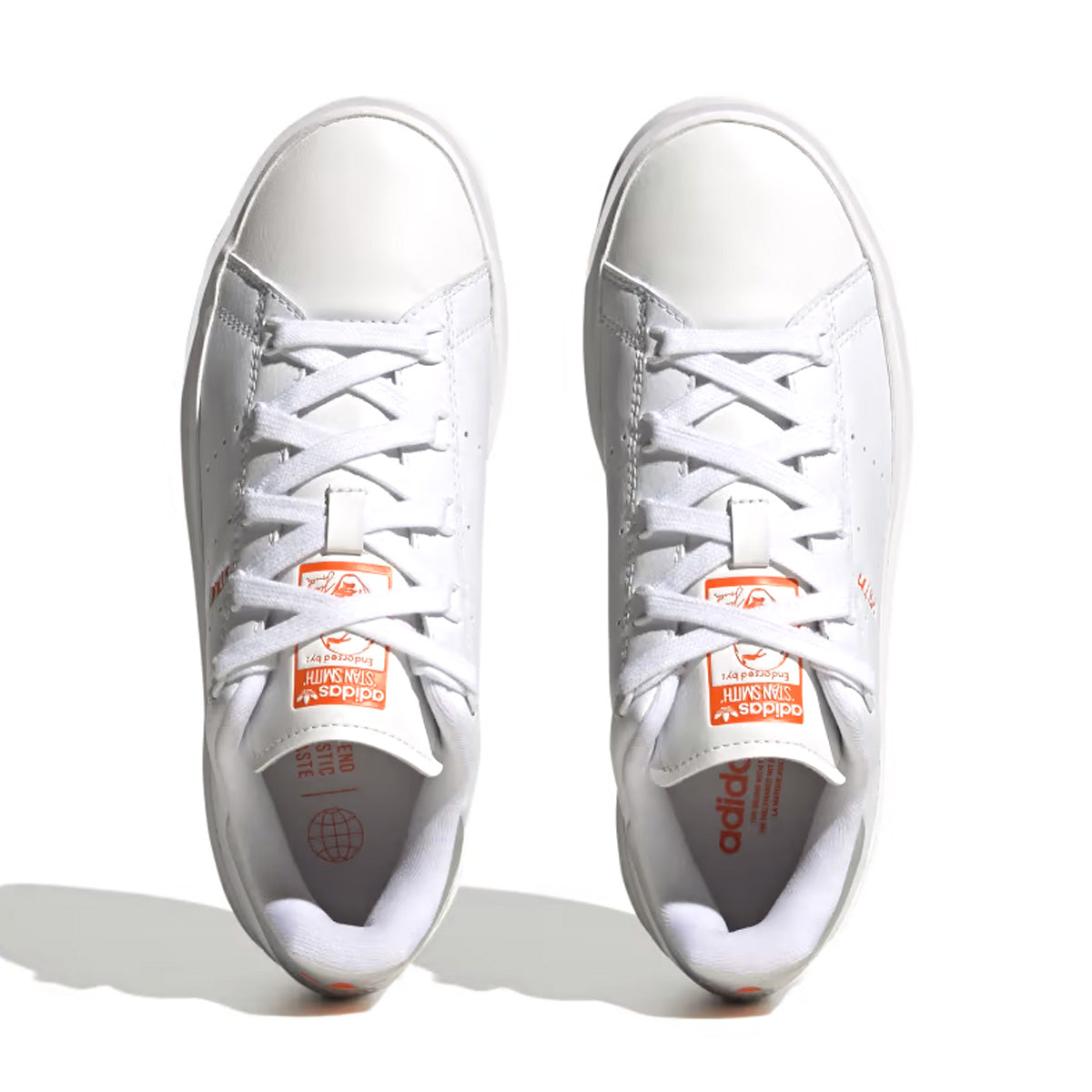 Adidas stan smith white and silver best sale