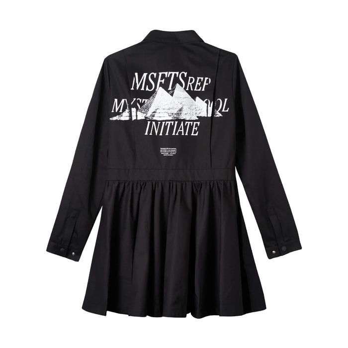 MYSTERY SCHOOL INITIATE GIZA WORKWEAR DRESS 'BLACK'