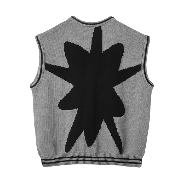 Mystery School Uniform Black Flower Vest 'Grey'