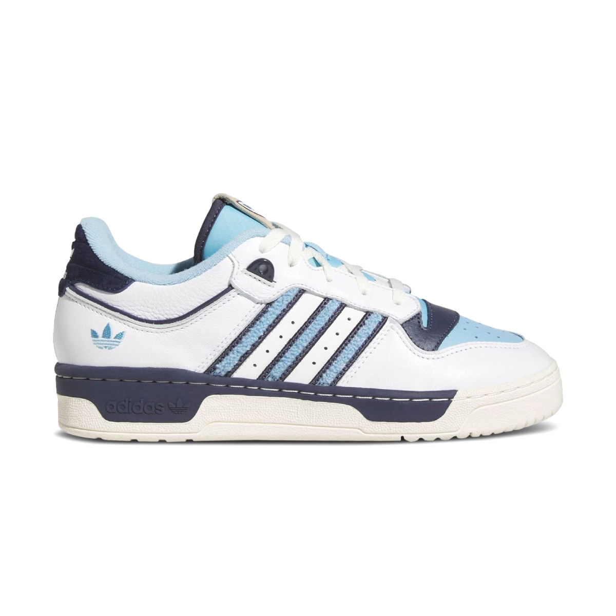 Style is all about attitude, and yours will top the charts in these adidas shoes. Revisiting a classic '80s basketball trainer, they layer on collegiate-inspired design in a mix of materials. The upper brings in leather, synthetic leather and nylon, with chenille 3-Stripes on either side and an embroidered trefoil on the heel. A rubber cupsole keeps the heritage hardwood look going strong.