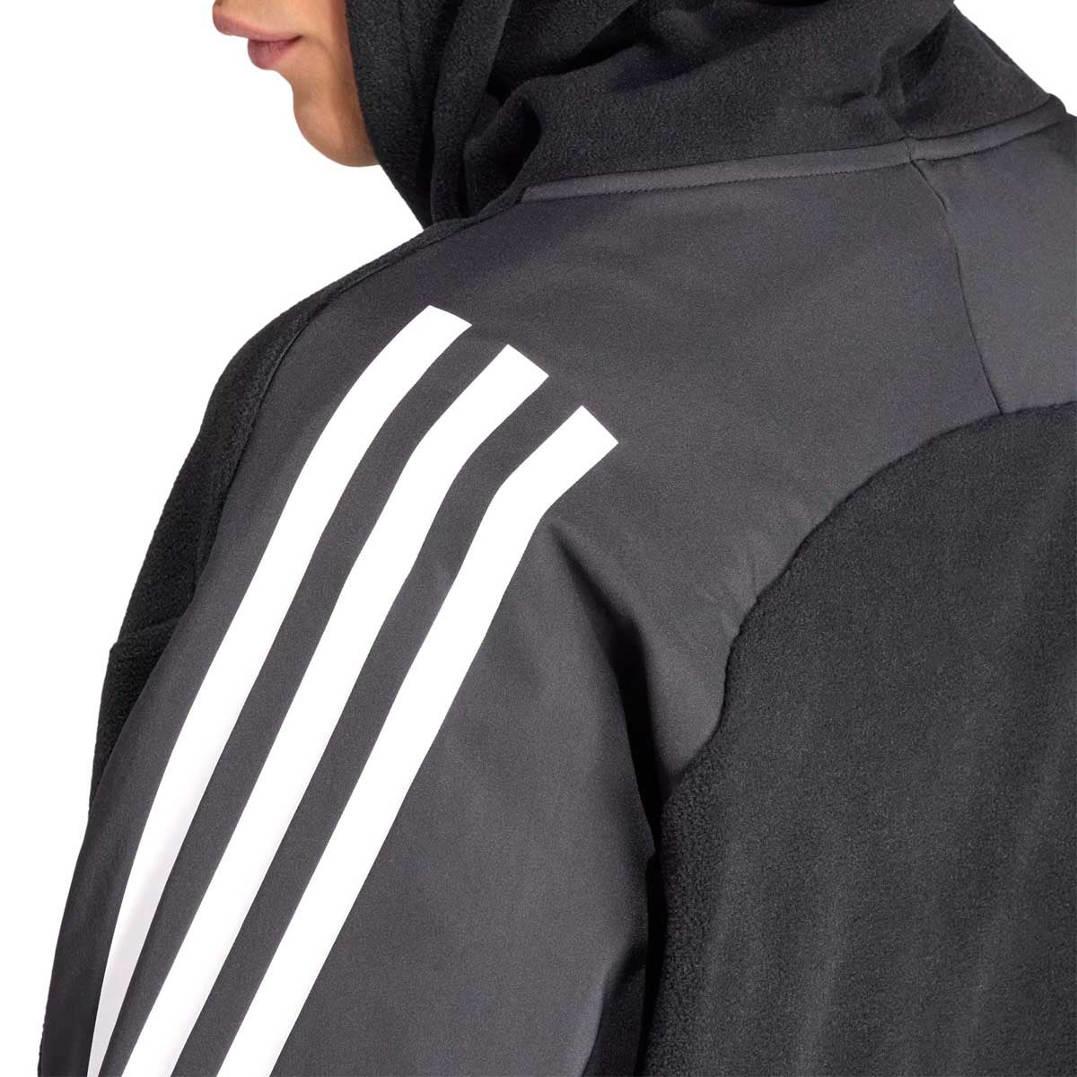Forever iconic, the 3-Stripes get a fresh spin on this adidas hoodie. Wrapped around each sleeve, they ensure every move you make becomes part of adidas legacy. Whether you're relaxing at home or out exploring the city, fleece fabric feels luxuriously warm, comfortable and casual. Made with 100% recycled materials, this product represents just one of adidas solutions to help end plastic waste.