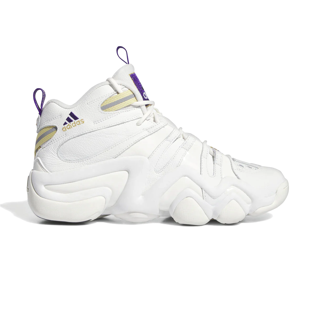 Step into '90s style with the adidas Crazy 8 shoes. Originally released in 1998 as a basketball legend's first signature model, they feature an EVA midsole that cushions your stride and a rubber outsole—complete with Torsion System tech—that keeps you grounded. The mesh and pebbled leather upper add extra points, and the 3-Stripes transport you back to the era.