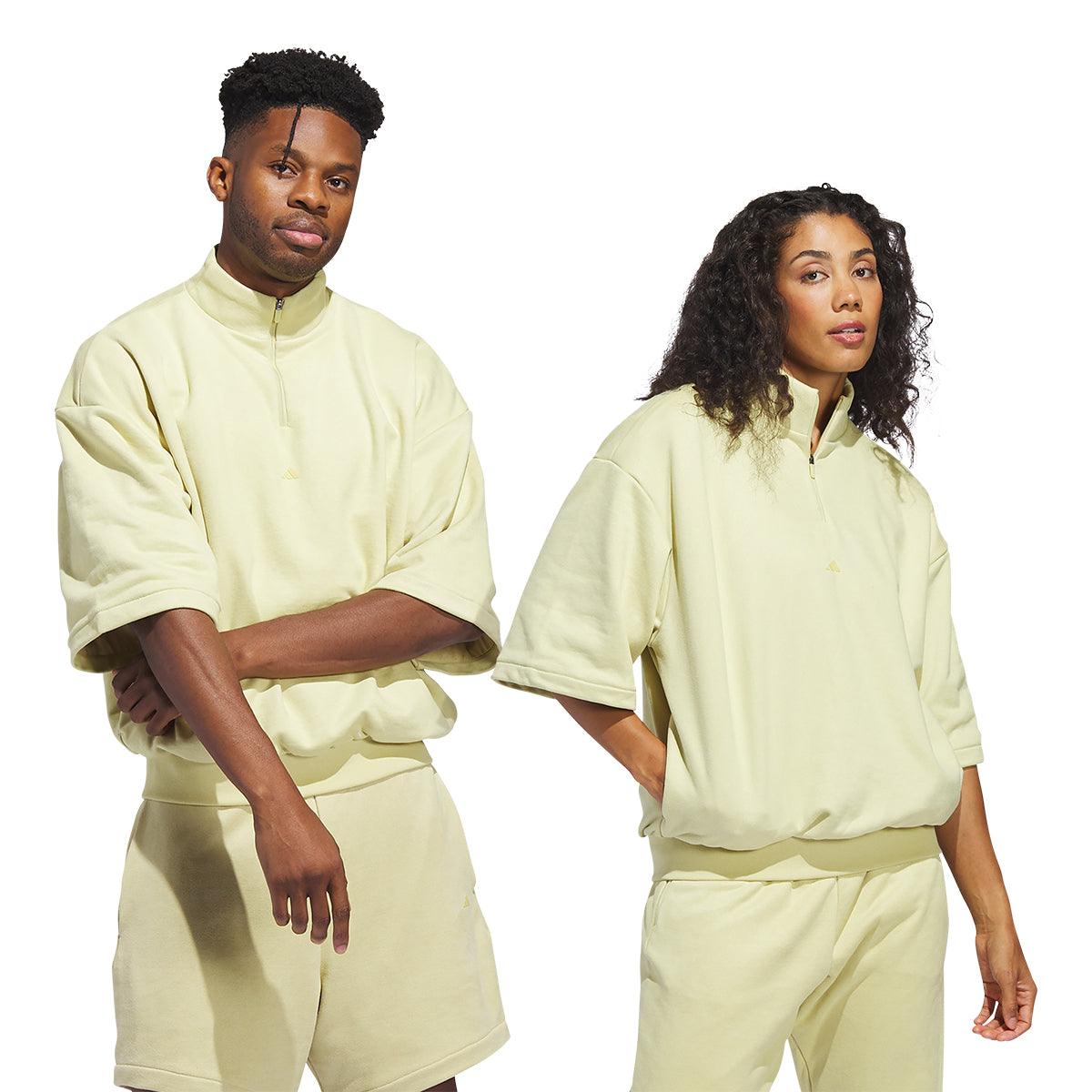 Sueded 3/4 Half Zip Sweatshirt 'Halo Gold'