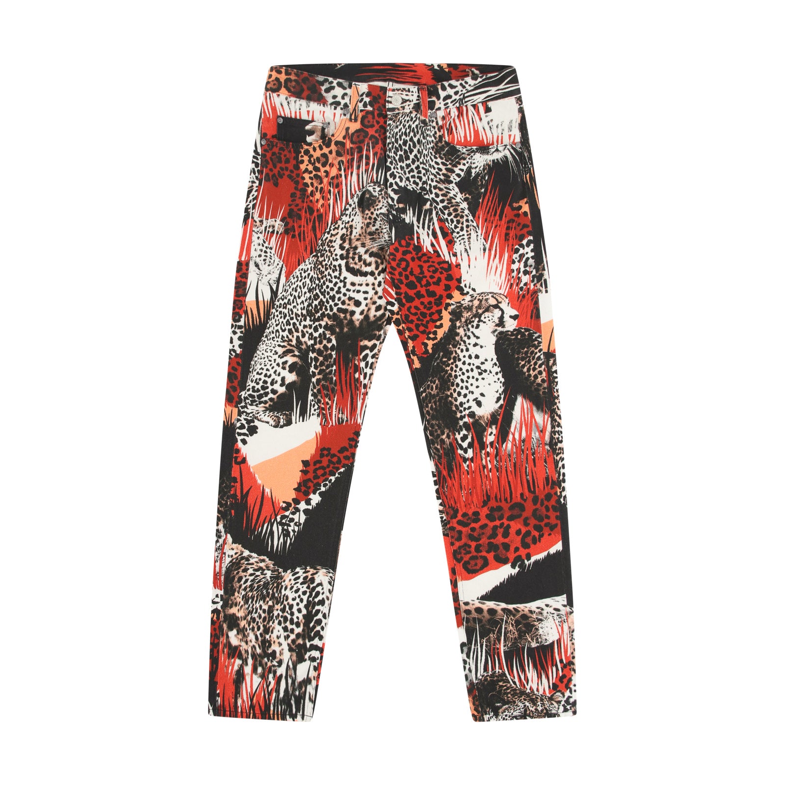 M-Roma Denim Pants 'Red Leopard'