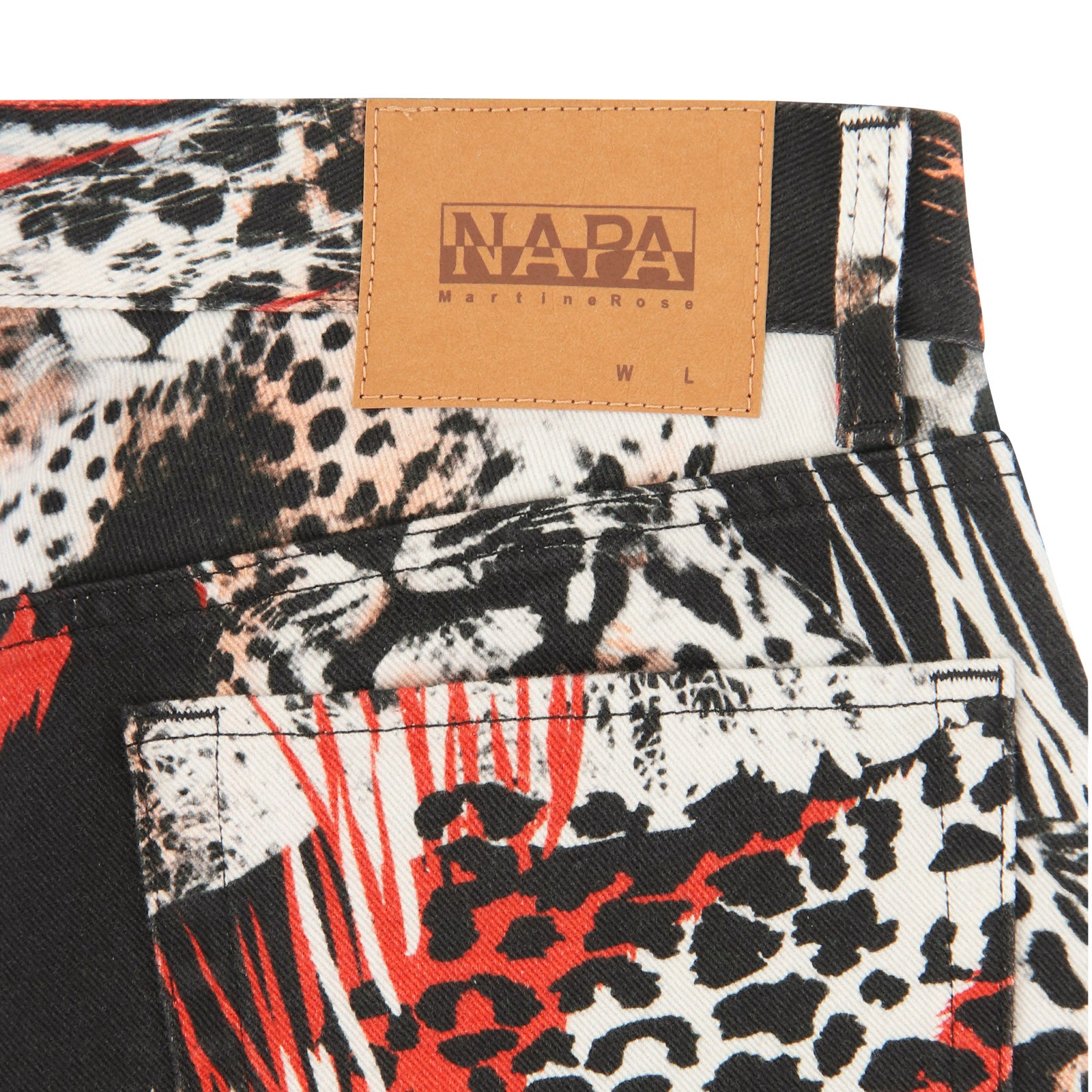 M-Roma Denim Pants 'Red Leopard'