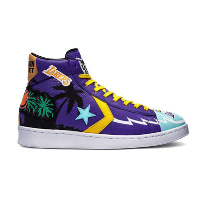 + Chinatown Market x NBA x Jeff Hamilton Pro Leather Hi 'Lakers Championship Jacket'