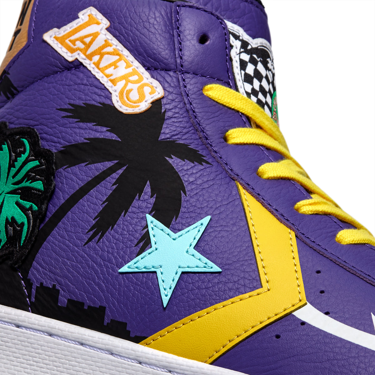 + Chinatown Market x NBA x Jeff Hamilton Pro Leather Hi 'Lakers Championship Jacket'