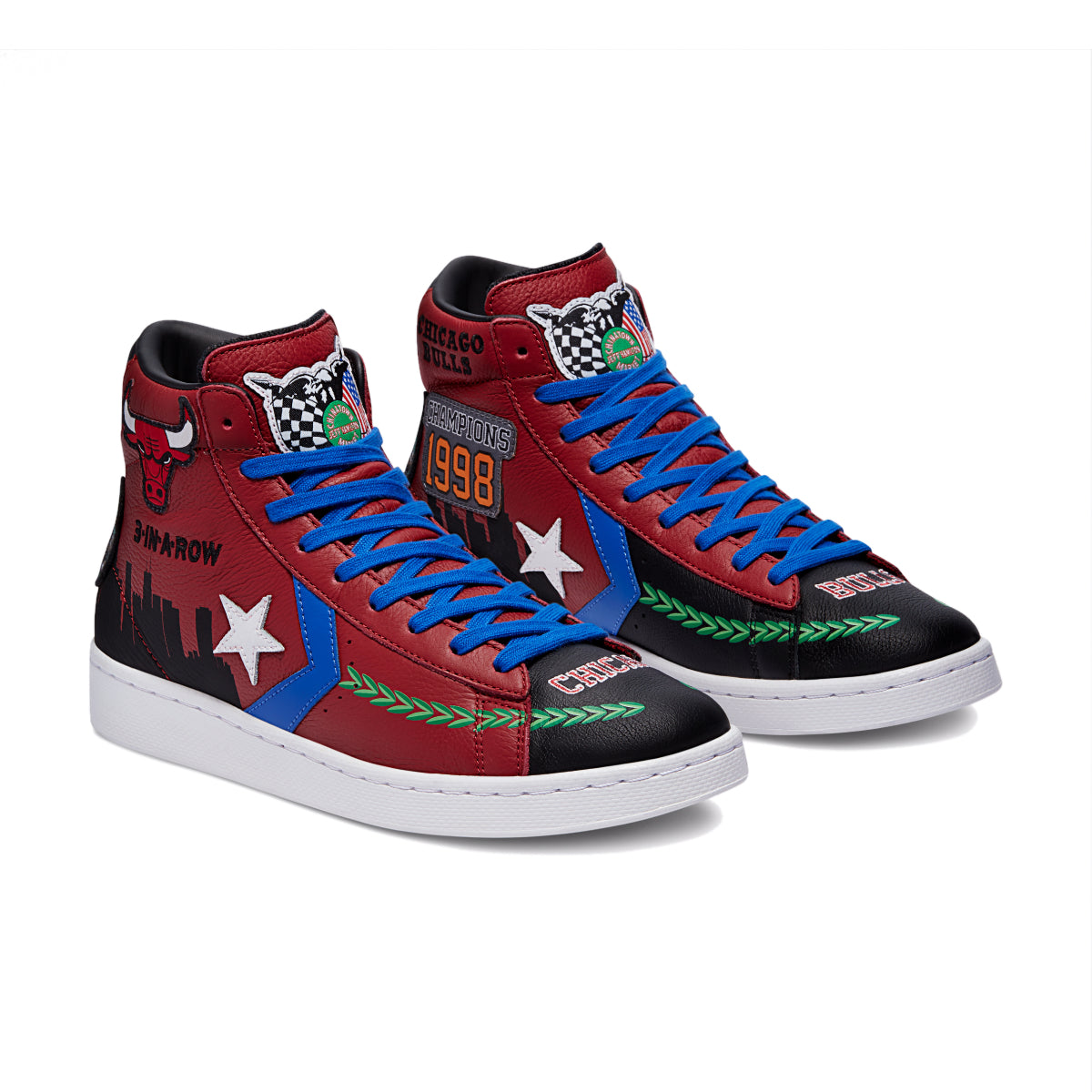 + Chinatown Market x NBA x Jeff Hamilton Pro Leather Hi 'Chicago Bulls Championship Jacket'