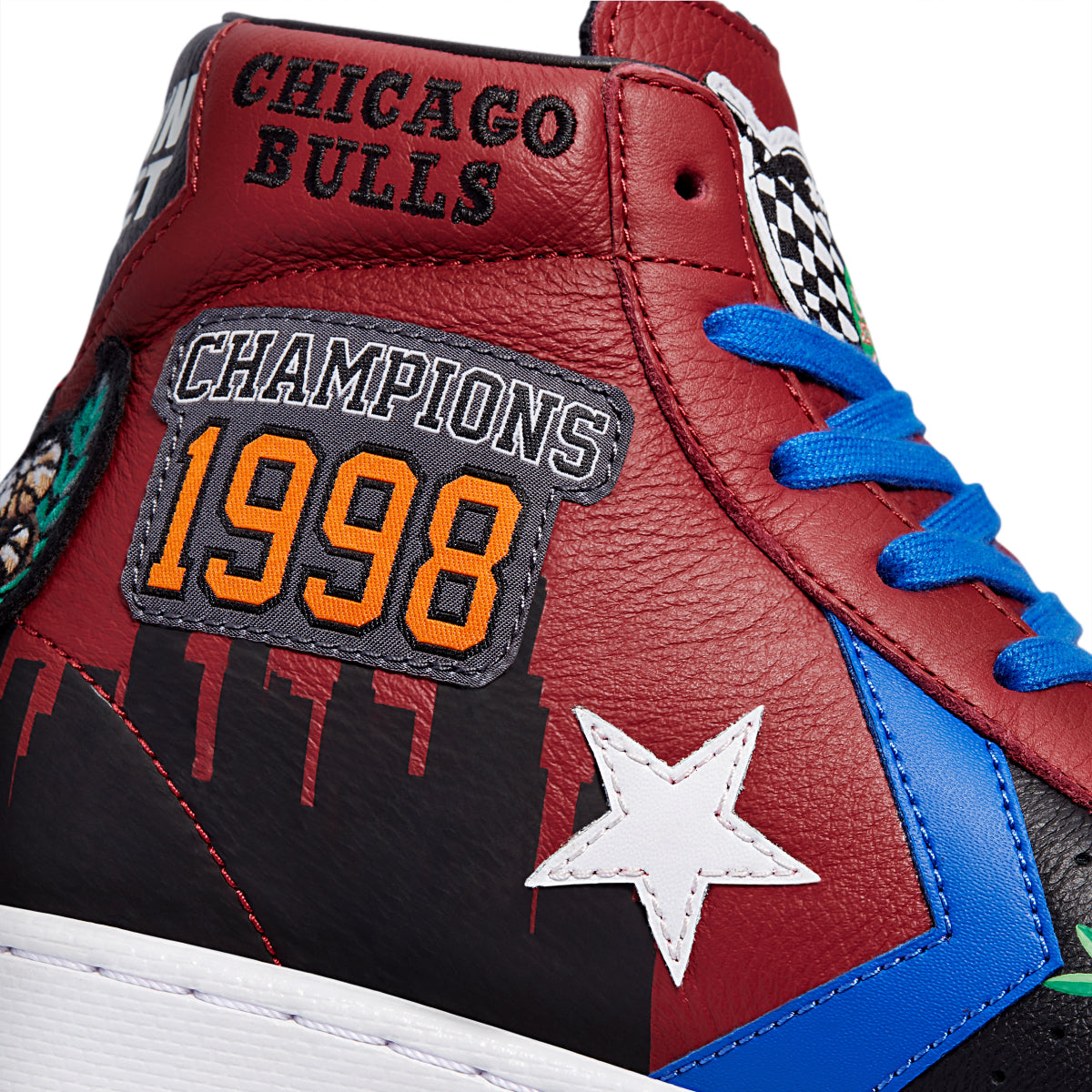 + Chinatown Market x NBA x Jeff Hamilton Pro Leather Hi 'Chicago Bulls Championship Jacket'